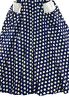 Striking 1950s Blue and White Polka Dot Cotton Dress- New!
