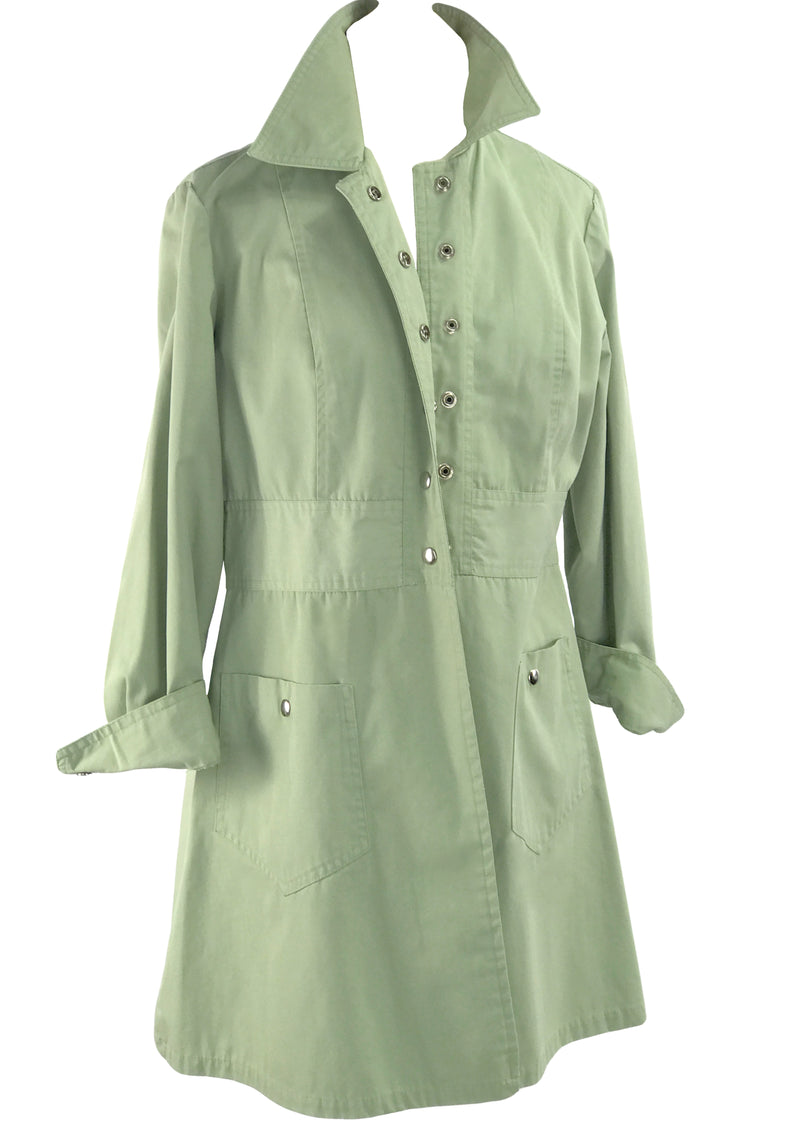 Vintage 1970s Celery Green Lightweight Coat - New!