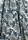 Stylish 1950s Strapless Gray Floral Cotton Cocktail Dress- New!