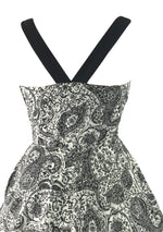 Vintage 1950s B&W Paisley Cotton Sundress - New! ()N HOLD)