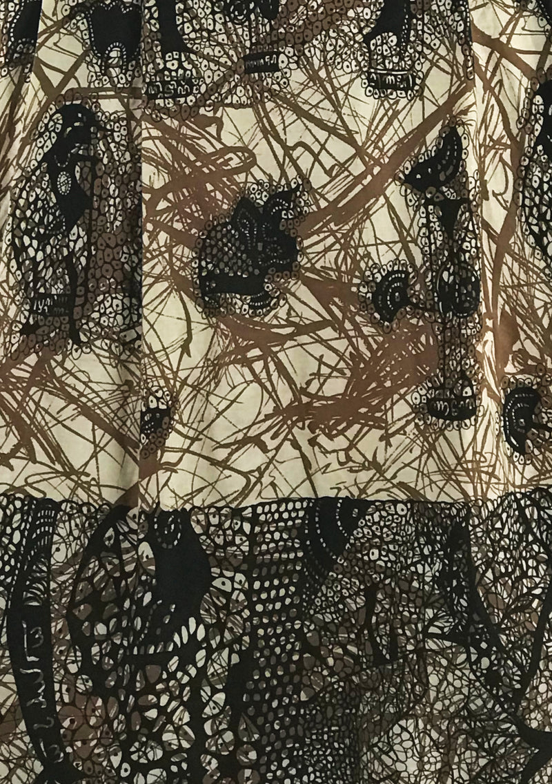 Vintage 1950s Graphic Print Cotton Sundress - New!