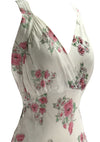 Stunning 1930s Floral Bias Cut Nightgown  New!