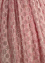 Late 1950s Early 1960s Pink & White Gingham Cotton Dress  - New!