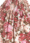 Vintage 1950s Pink Novelty Floral Cotton Dress- New!