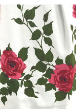 Late 1950s Early 1960s Red Roses Pique Dress - New! (RESERVED)