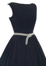 Quality 1950s Black Velvet Dress & Coat Ensemble- New!