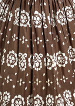Vintage 1950s Brown and White Horrockses Designer Dress- New!