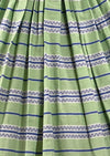 Late 1950s Blue and Green Stripe Cotton Dres - NEW!