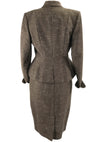 1950s Designer Bronze Silk with Cream Flecks Lilli Ann Suit - New!