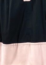 Vintage Deadstock 1960s Black and Pink Knobbly Cotton Dress- New!