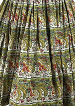 Late 1950s Florentine Print Cotton Dress - New!