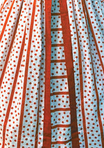 Charming 1950s Red & White Polka Dots Cotton Dress - New!