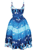 Late 1950s Blue Hawaiian Print Dress- New!