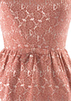 Early 1960s Coral Pink Floral Jacquard Dress Ensemble- New!