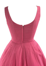 Vintage 1950s Pink & White Cotton Susy Perette Dress- New!