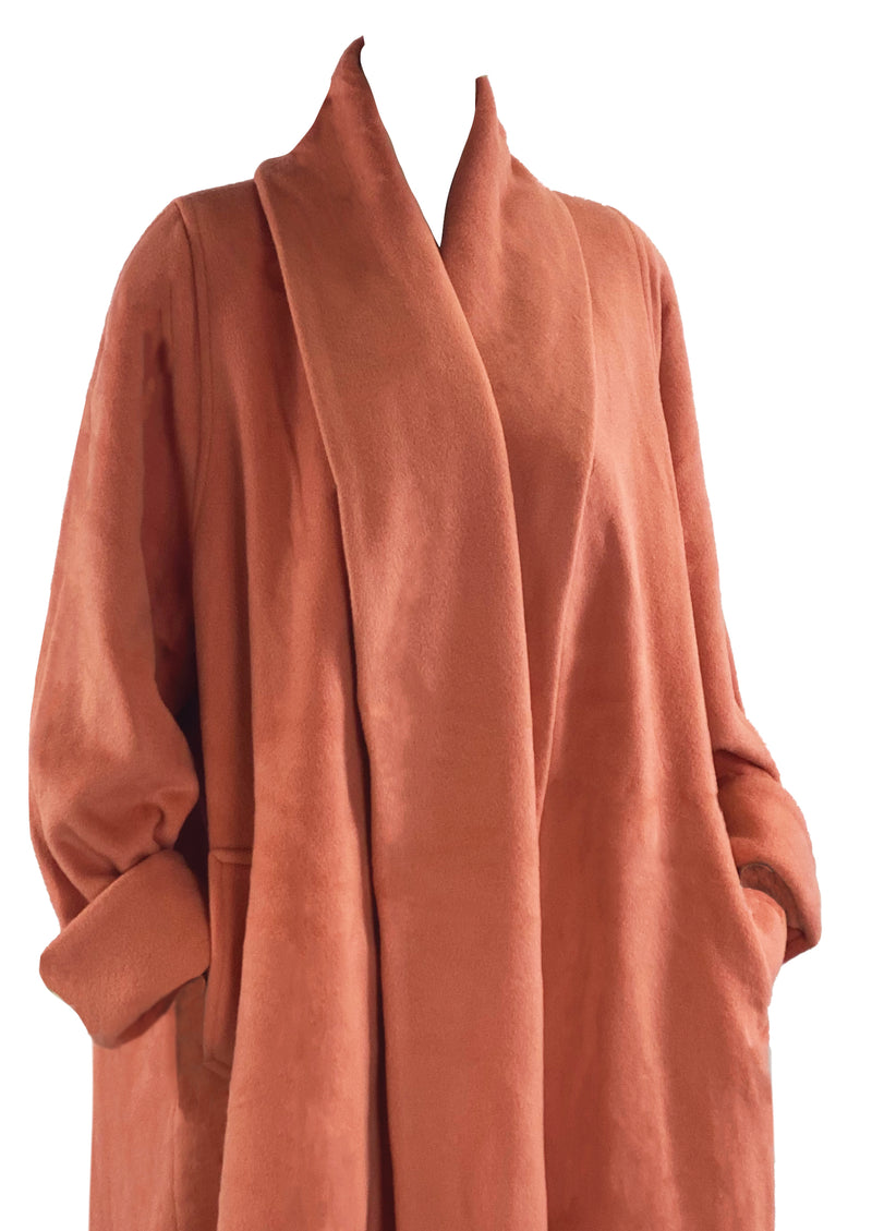 Vintage Hilary Bradley Designer Coral Cashmere Coat- NEW!