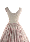 1950s Pink and White Candy Stripe Cotton Dress- New!