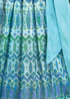 1950s Peacock Plaid Silk Organza Party Dress  - New!