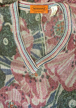 Rare 1970s Italian Designer Missoni Lurex Knit Dress - New!
