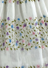 Lovely 1950s White Cotton Embroidered Dress- New!