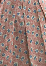 Vintage 1950s Pink Floral Cotton Dress Ensemble- New!