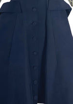 Fantastic 1950s New Look Navy Faille Dress- New!