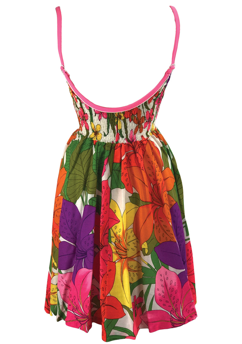 Vintage 1960s De Weese Bright Floral Sundress- New!