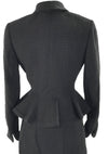 Vintage Couture 1950s Black Textured Wool Lilli Ann Suit - New!