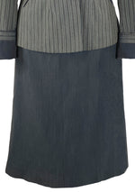 Sophisticated 1940s Striped Two-Tone Wool Suit- New!