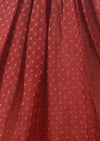 Late 1950s Garnet Coloured Dotted Swiss Fabric Dress- NEW!