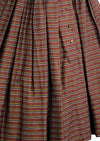 Stunning Late 1950s Bronze Ticking Stripe Faille Dress - New! (ON HOLD)