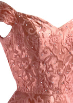 Striking 1950s Silk Satin Ceil Chapman Designer Dress- New!