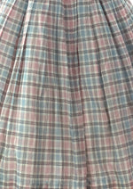 Late 1950s Early 1960s Pink & Blue Plaid Dress - New!