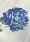 1950s Huge Blue Long Stem Roses Pique Dress - New!