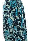 Late 1950s Early 1960s Blue Roses Cotton Dress - New!
