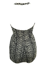 Deadstock 1950s Leopard Print Cotton Swimsuit- New!