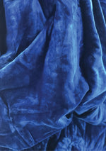 Vintage 1920s Sapphire Blue Velvet Cape - New!