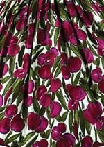 Early 1960s Plum Novelty Print Cotton Sundress - NEW!