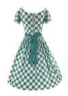 Late 1950s Suzy Perette Designer Checkerboard Cotton Dress- New!