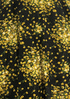 Vintage 1950s Black Cotton with Golden Sprays- New!