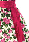 Vintage 1950s Camellia Print Satin Gown - New! (SOLD)