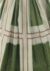 1950s Paisley Colour Block Cotton Designer Dress - New!