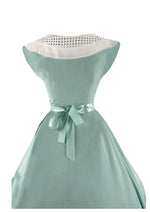 Vintage 50s to Early 60s Mint Green Cotton Dress- New!