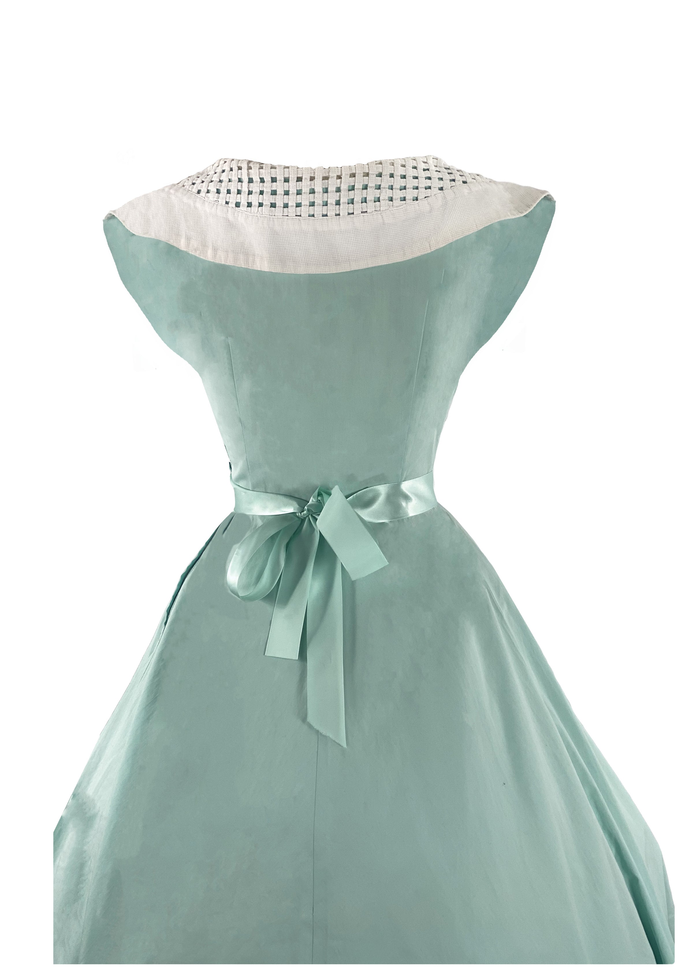 Vintage 50S To Early 60S Mint Green Cotton Dress- New! – Coutura Vintage