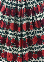 Early 1960s Floral Woven Cotton Dress - NEW!