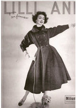 1950s Couture Lilli Ann Black Wool Princess Coat- New!