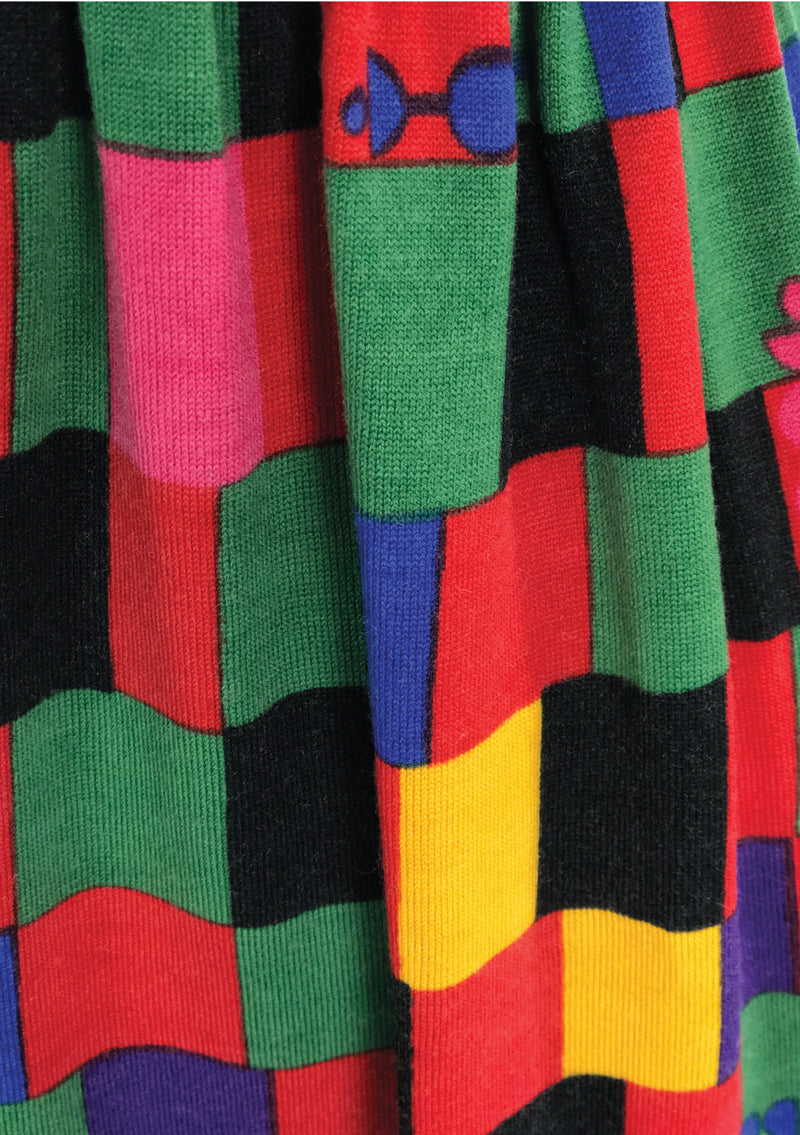 1960s Colour Block Designer Knit Dress- New!