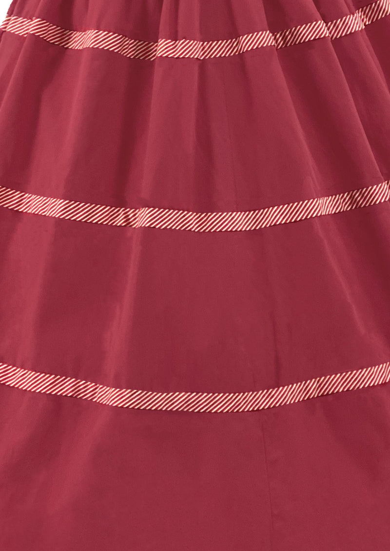 Late 1950s to Early 1960s Watermelon Pink Cotton Dress- NEW!