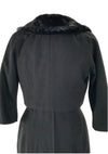 Sophisticated 1950s Black Wool Dress & Jacket Ensemble -New!