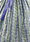 Glorious 1950s Blue Rose Print Cotton Dress - New!